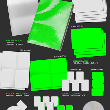 [Set] NCT 127 - BLINGY 7th Full Album 2 Photobook + 1 SMini + 1 JET Poster (Member Selection))