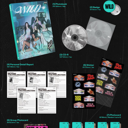 [SET] KATSEYE - WILD 3rd EP Album 2Ver Photobook + 5Ver Member All Set