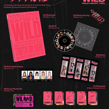 [SET] KATSEYE - WILD 3rd EP Album 2Ver Photobook + 5Ver Member All Set
