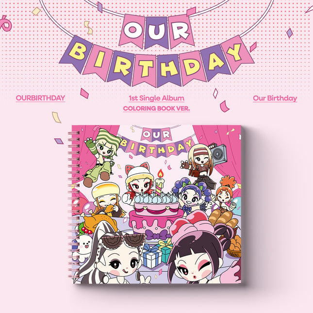 OURBIRTHDAY - Our Birthday 1st Single Album COLORING BOOK Ver.
