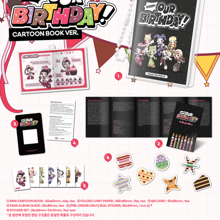 OURBIRTHDAY - Our Birthday 1st Single Album CARTOON BOOK Ver. (FANS Album)
