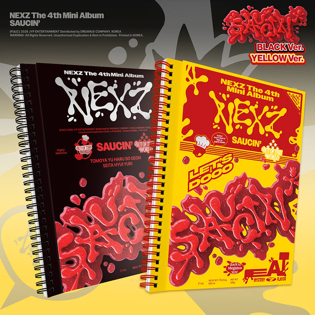 NEXZ - SAUCIN 4th Mini Album Photobook Ver. (BLACK  / YELLOW / Set Ver)