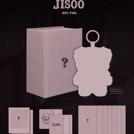 [POB] BLACKPINK JISOO - CLICK Single Album CLICK BABY BEAR NFC Ver.