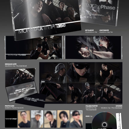 [SET] MONSTA X - The Phase EP Album 4 Photobook + 5 DIGIPACK Ver.