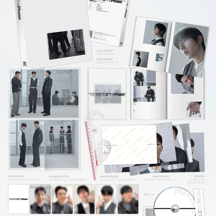 [SET] MONSTA X - The Phase EP Album 4 Photobook + 5 DIGIPACK Ver.