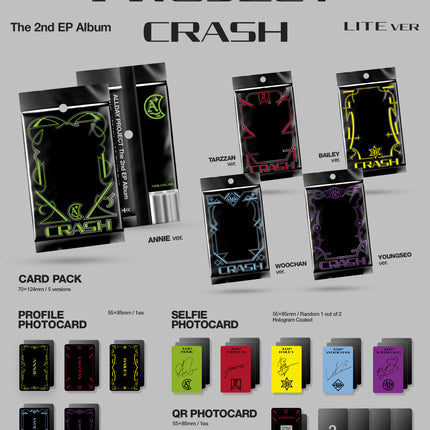 [SET] ALLDAY PROJECT - CRASH 4th Mini Album COMPLETE + 5 LITE + 5 FOCUS ALL Set Ver.
