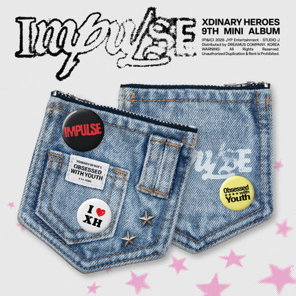 Xdinary-Heroes - IMPULSE 9th Mini Album Denim Pouch Ver.