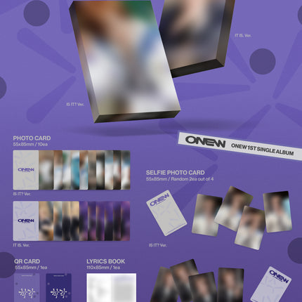 SHINee ONEW - Delusion 1st Single Album NEMO Ver. (IS IT? / IT IS / Set Ver)