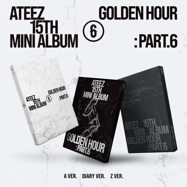 ATEEZ - GOLDEN HOUR : Part.6 15th Mini Album Photobook Ver. (A / DIARY / Z / Set)