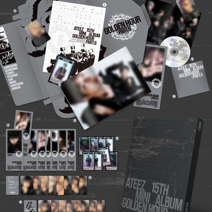ATEEZ - GOLDEN HOUR : Part.6 15th Mini Album Photobook Ver. (A / DIARY / Z / Set)