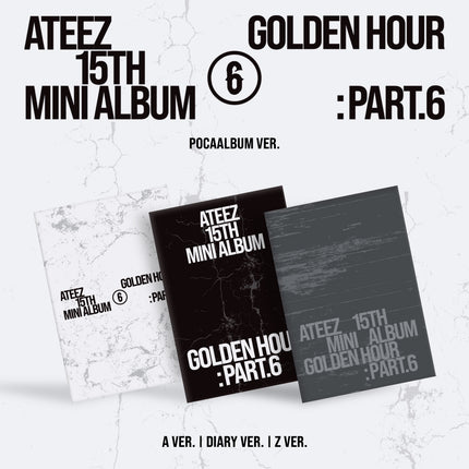 ATEEZ - GOLDEN HOUR : Part.6 15th Mini Album POCAALBUM Ver. (A / DIARY / Z / Set)