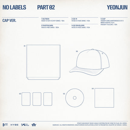 TXT YEONJUN - NO LABELS: PART 02 2nd Mini Album CAP Ver. (Limited Edition)