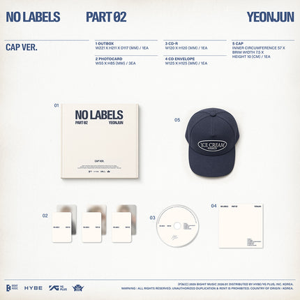 TXT YEONJUN - NO LABELS: PART 02 2nd Mini Album CAP Ver. (Limited Edition)