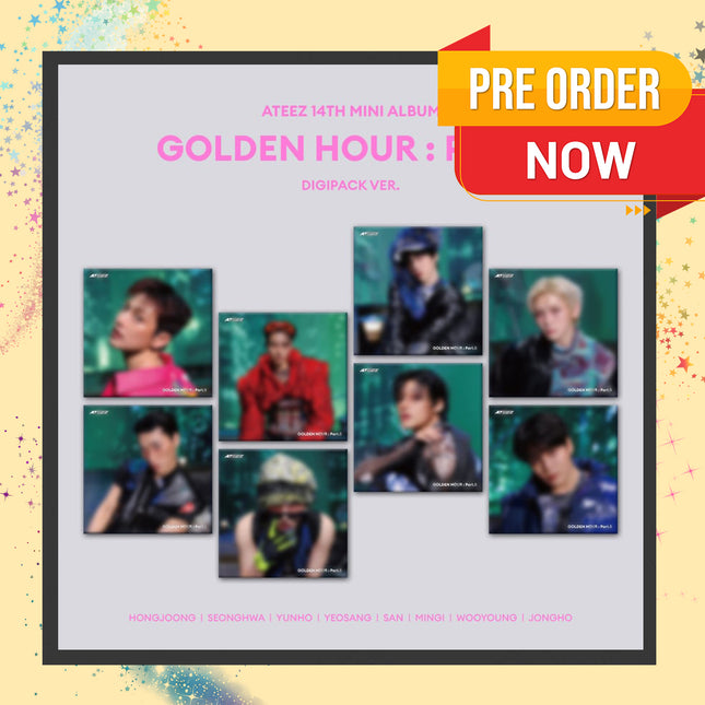 [POB] ATEEZ - GOLDEN HOUR : Part.5 14th Mini Album DIGIPACK Ver