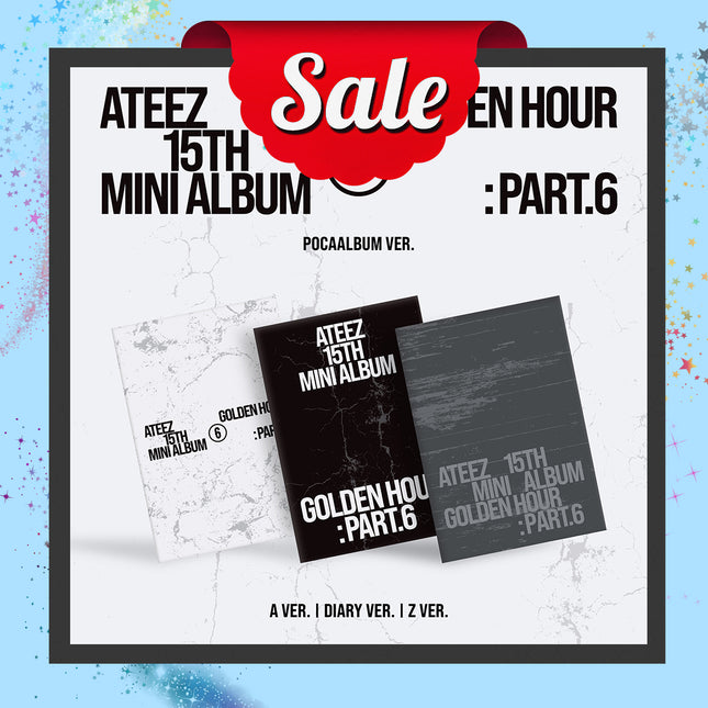 [SALE] ATEEZ - GOLDEN HOUR : Part.6 15th Mini Album POCAALBUM Ver. (A / DIARY / Z / Set)