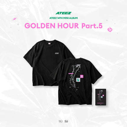 ATEEZ - POP-UP STORE [GOLDEN HOUR : Part.5] MD SHORT SLEEVE T-SHIRT +Photocard.