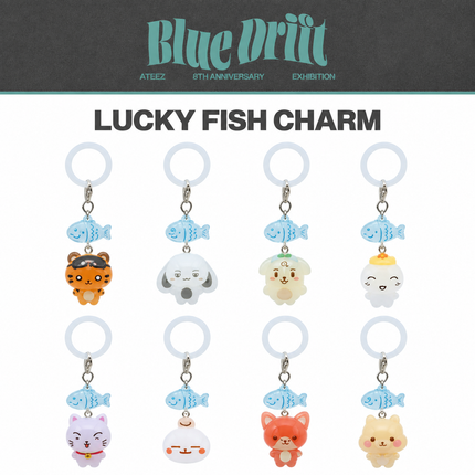 ATEEZ - 8th Anniversary Exhibition : BLUE DRIFT Official MD Lucky Fish Charm