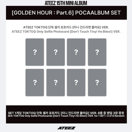 [POB] ATEEZ - GOLDEN HOUR : Part.6 15th Mini Album POCAALBUM Ver. (A / DIARY / Z / Set)